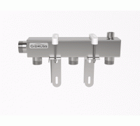 Распределительный коллектор DMSS-32-25x3 (нерж., магистральное подкл. G 1¼˝, 3 контура G 1˝, PN10)